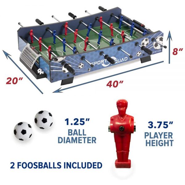Sport Squad Foosball sizes