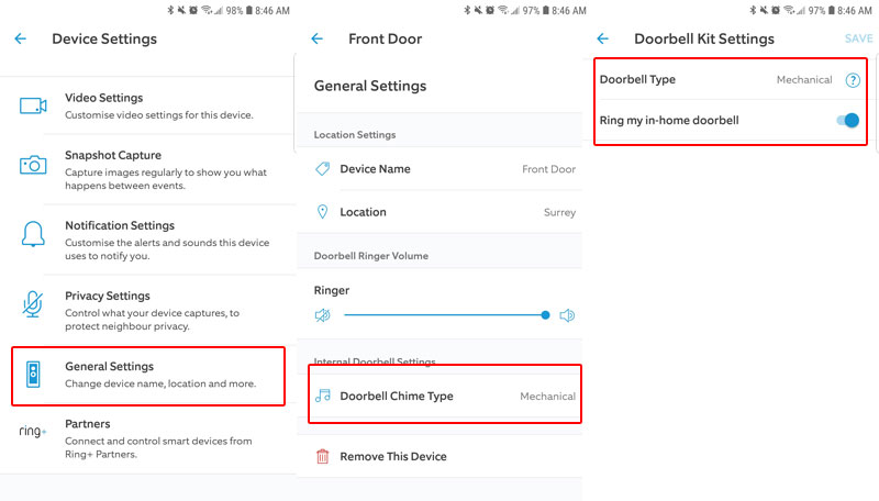 Ring Doorbell Pro Settings